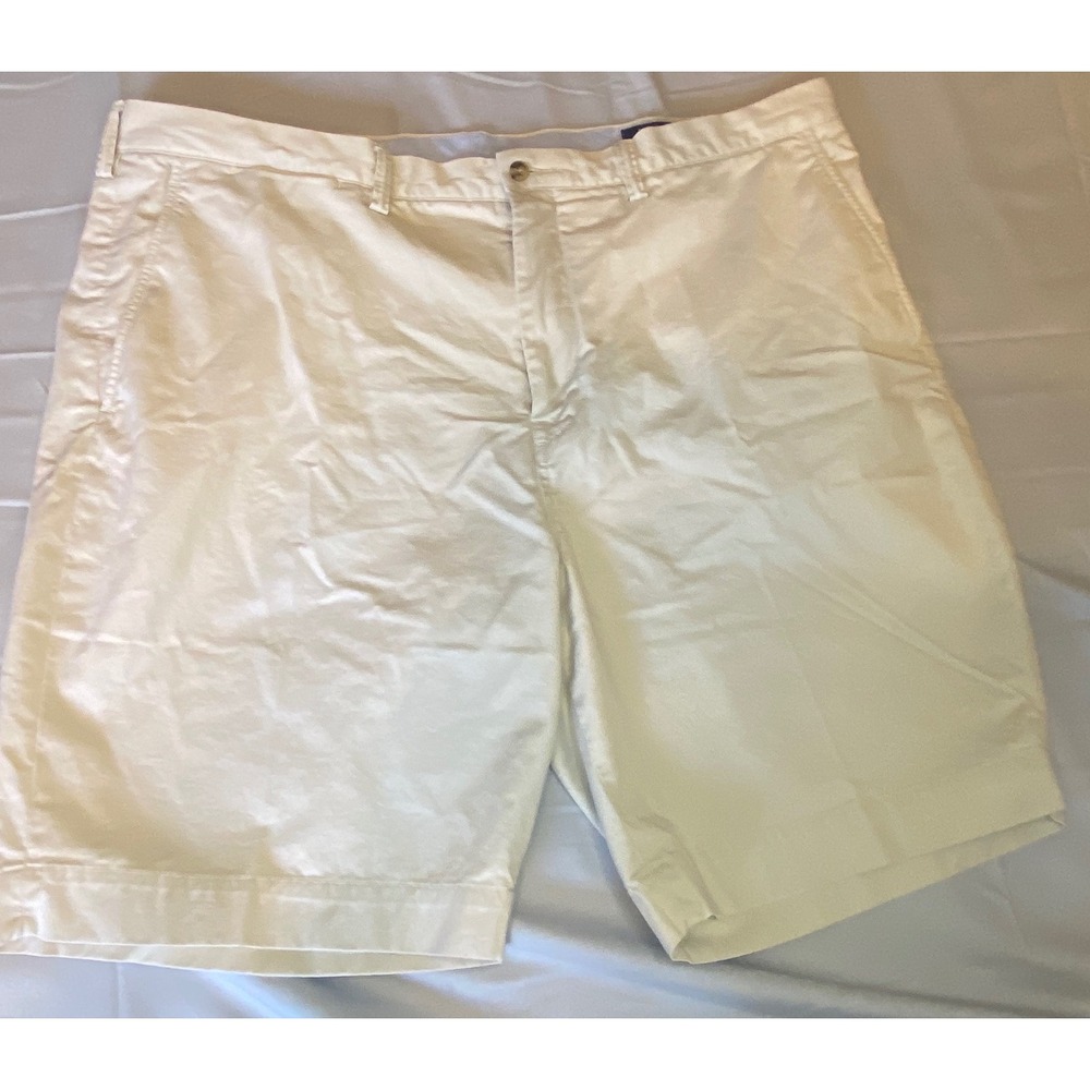 Polo Ralph Lauren Chino Shorts Mens 42 Cream Stretch Classic Fit 9"